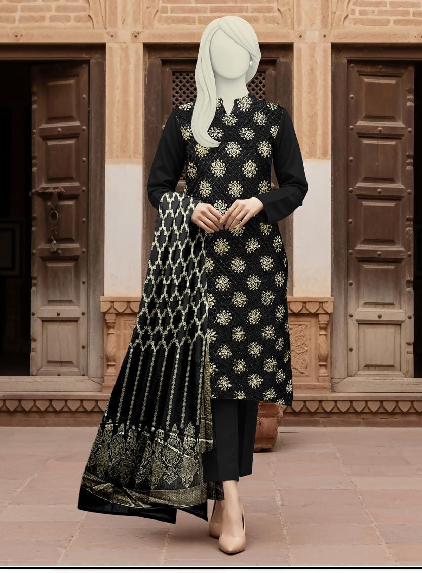 Linen Embroidery 3 Piece