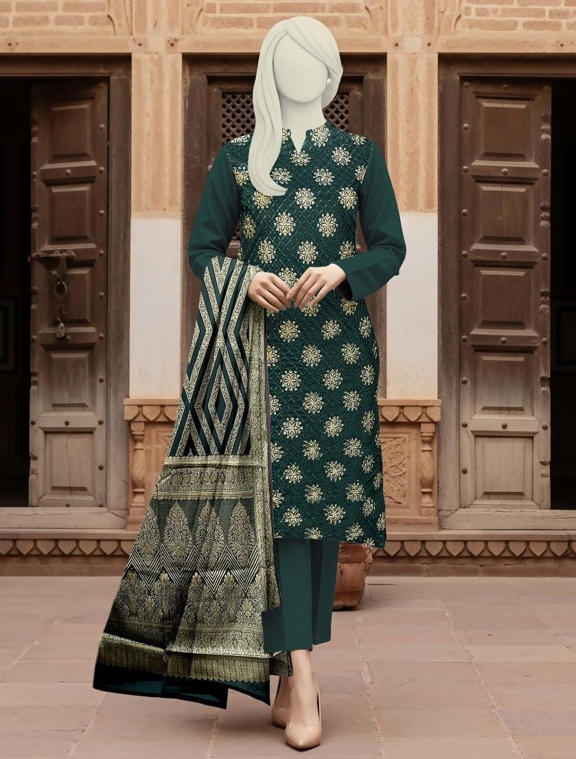 Linen Embroidery 3 Piece